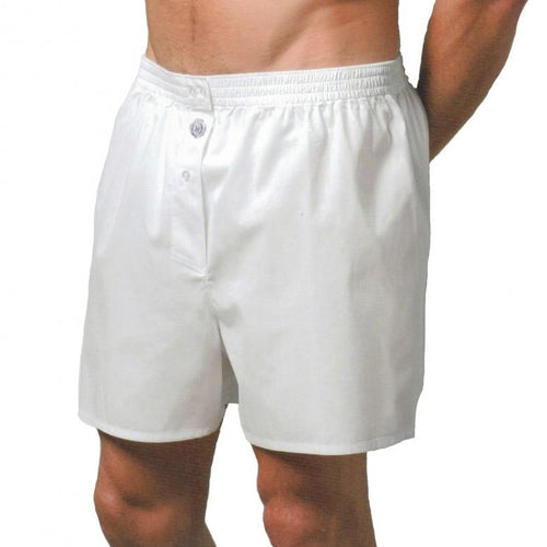 Boxer hombre tela guasch clasicos popelín de algodón referencia BS310 blanco