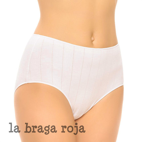 braga mujer midi algodón canalé fabricado en España Naiara color blanco